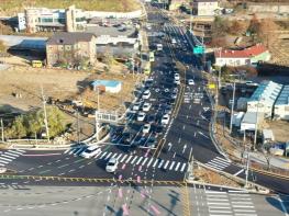 청주시, 김수녕양궁장 진입도로 확장구간 조기 개통 기사 이미지