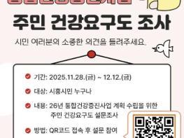 시흥시, 통합건강증진사업 주민 건강요구도 조사 실시 기사 이미지