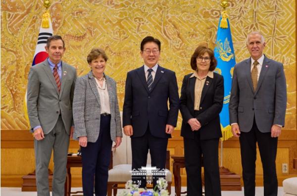 이재명 대통령, 미국 상원의원 대표단 접견