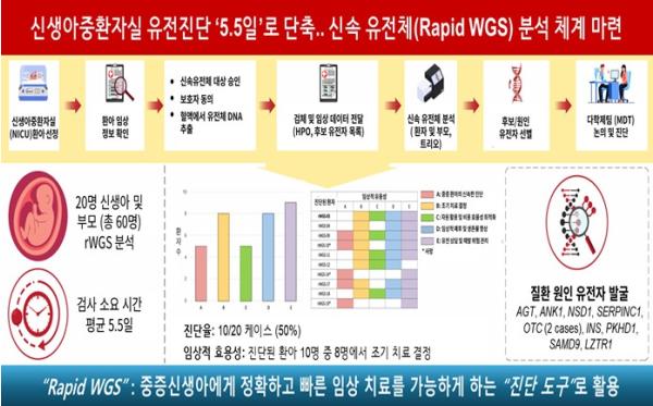 질병관리청, 신생아중환자실 유전진단 '5.5일'로 단축.. 신속유전체(Rapid WGS) 분석 체계 마련