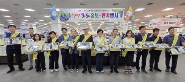 청원생명포도 본격 출하… 청주시, 홍보·판촉 행사