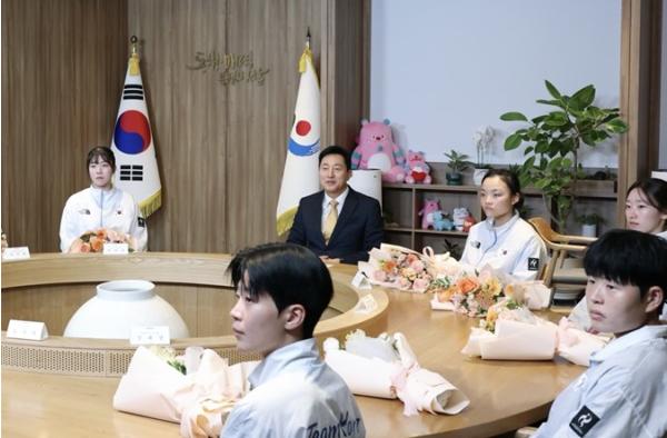 오세훈 서울특별시장, 8일 아시안게임 출전 선수 격려 오찬